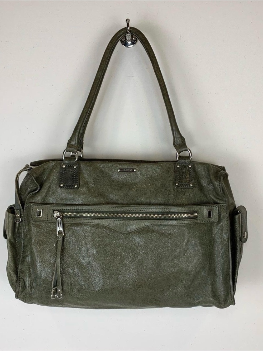 Rebecca Minkoff Vintage Olive Green Leather Shoulder Bag
